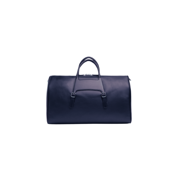 Sac de Voyage 48h SANTONI porté main cuir nylon bleu