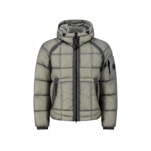 Doudoune DD Shell CP COMPANY micro ripstop en nylon opaque gris beige