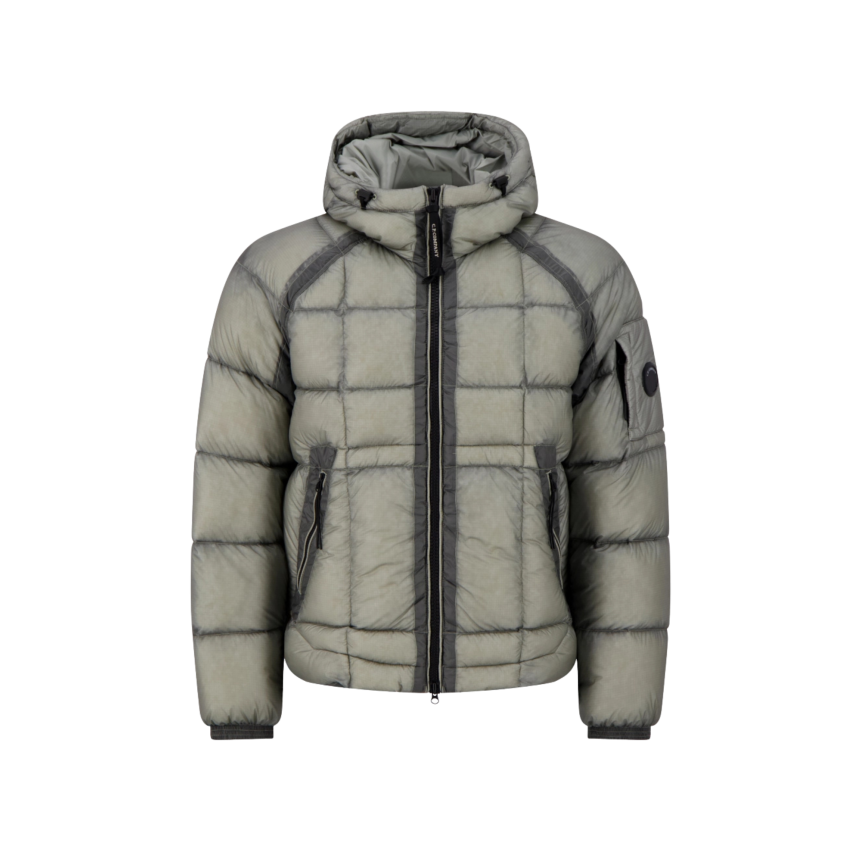 Doudoune DD Shell CP COMPANY micro ripstop en nylon opaque gris beige