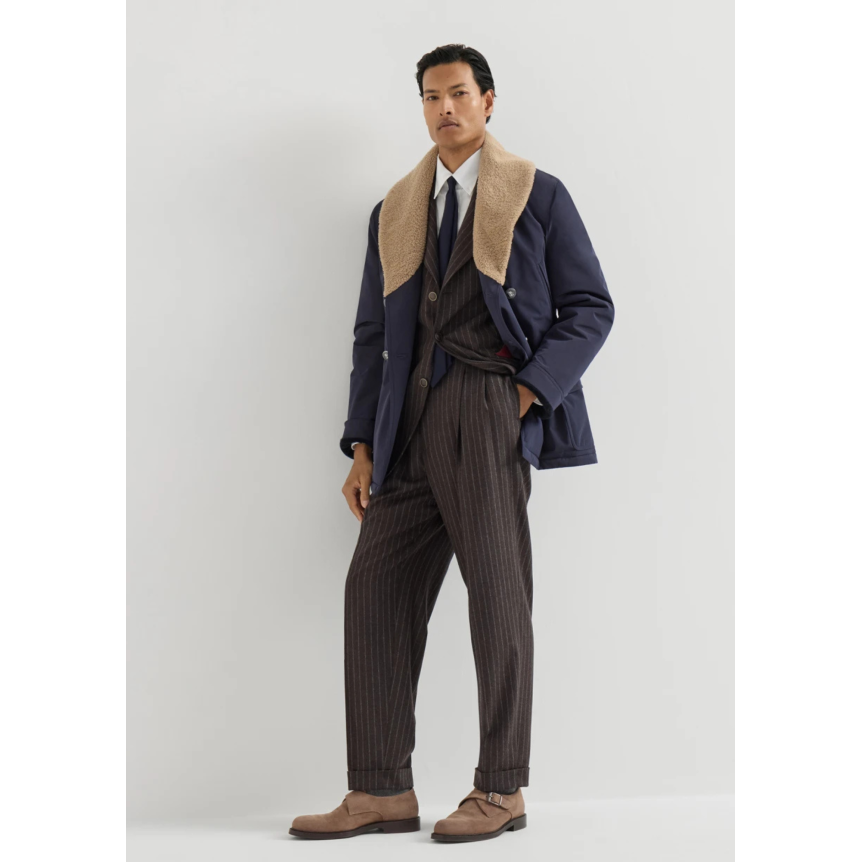 Derbies BRUNELLO CUCINELLI 2 boucles Monk straps daim marron