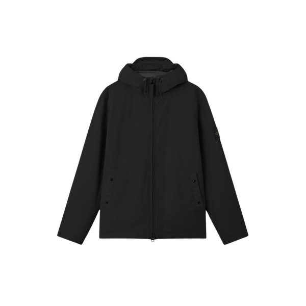 Veste coupe vent à capuche STONE ISLAND nylon déperlant Shell noir