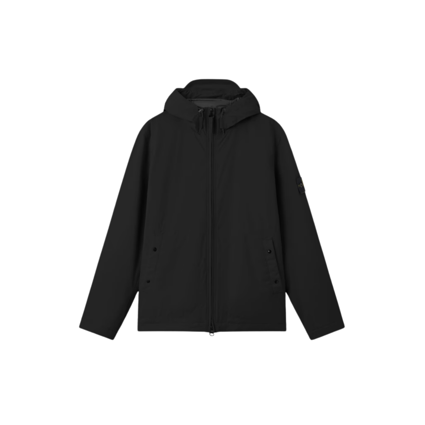 Veste coupe vent à capuche STONE ISLAND nylon déperlant Shell noir