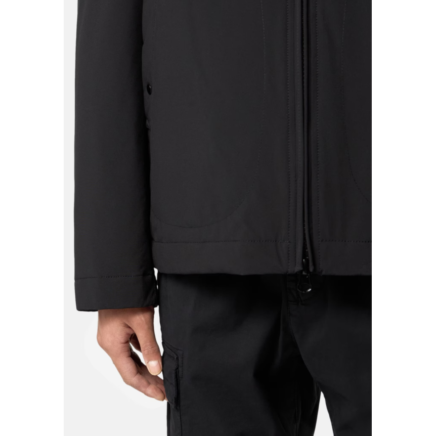 Veste coupe vent à capuche STONE ISLAND nylon déperlant Shell noir