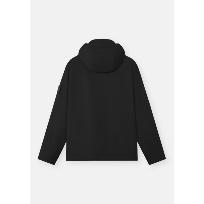 Veste coupe vent à capuche STONE ISLAND nylon déperlant Shell noir