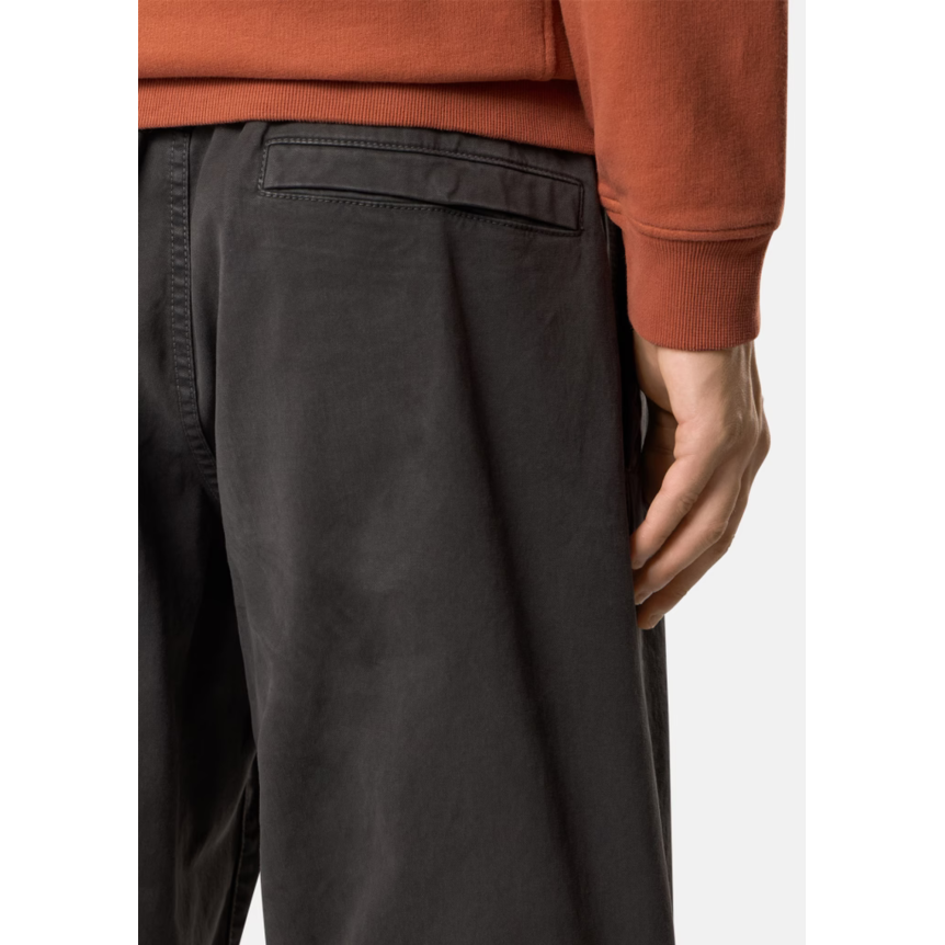 Pantalon de survêtement STONE ISLAND cargo ample sergé de coton bio gris anthracite