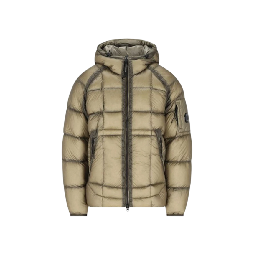 Doudoune CP COMPANY DD Shell micro ripstop en nylon opaque marron taupe