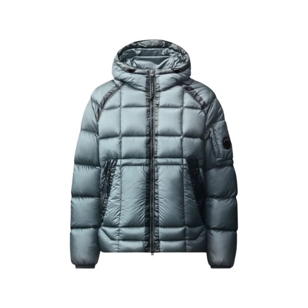 Doudoune CP COMPANY DD Shell micro ripstop en nylon opaque bleu jeans