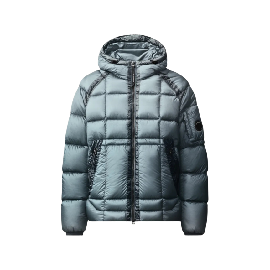 Doudoune CP COMPANY DD Shell micro ripstop en nylon opaque bleu jeans