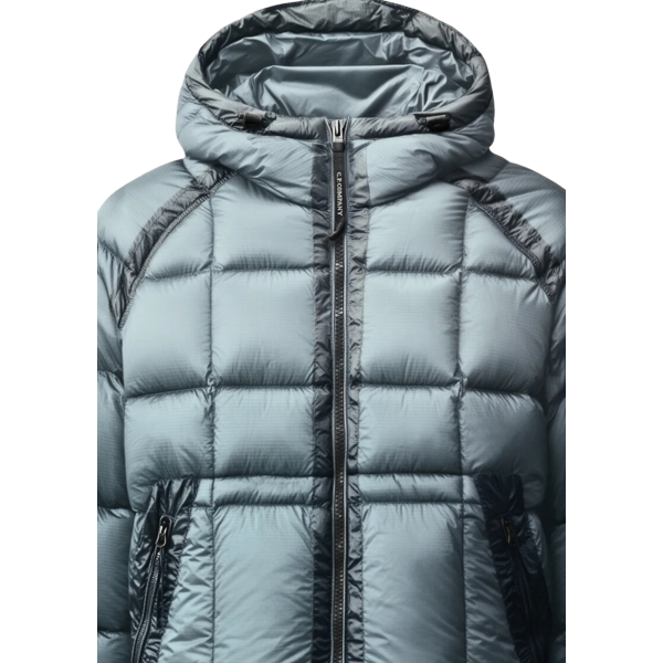 Doudoune CP COMPANY DD Shell micro ripstop en nylon opaque bleu jeans