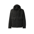 Veste zippée à capuche lunettes Explorer nylon twill noir