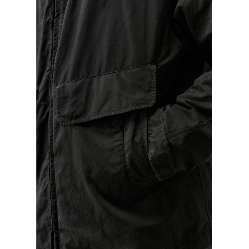 Veste zippée à capuche lunettes CP COMPANY Explorer nylon twill noir
