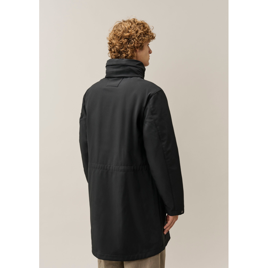 Parka longue zippée à capuche CP COMPANY Shell R nylon noir