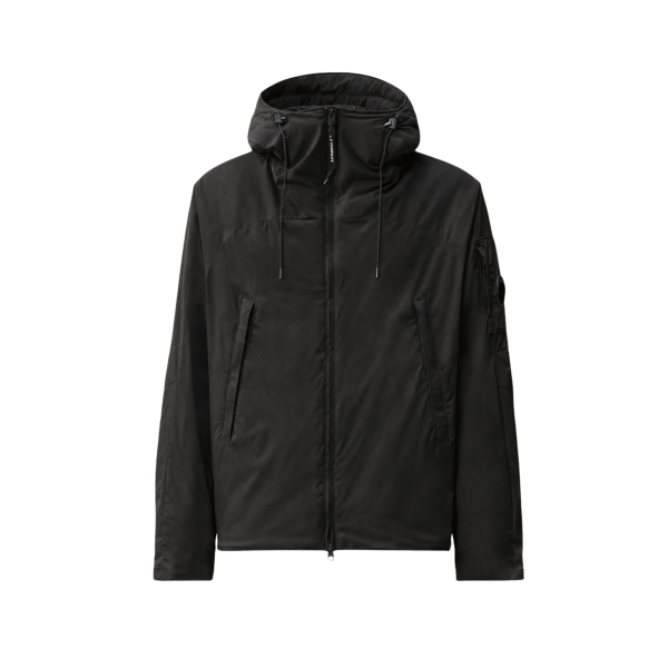Blouson zippé bomber à capuche  CP COMPANY Pro-Tek Primaloft noir lentillle