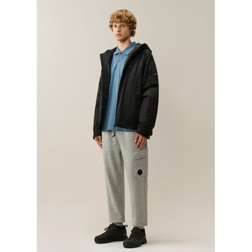 Blouson zippé bomber à capuche  CP COMPANY Pro-Tek Primaloft noir lentillle