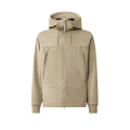 Veste zippée à capuche lunettes Shell R nylon soft shell beige