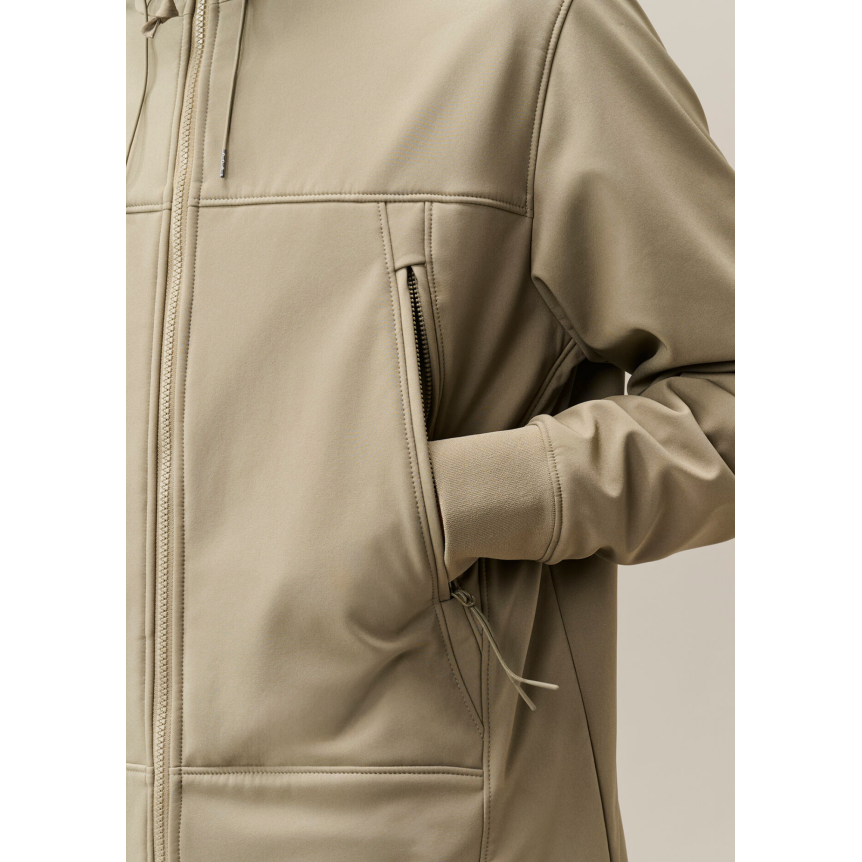 Veste zippée à capuche lunettes CP COMPANY Shell R nylon soft shell beige