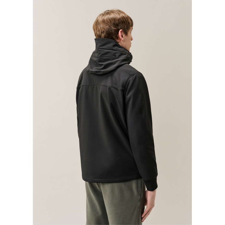 Veste zippée à capuche lunettes CP COMPANY Shell R nylon soft shell noir