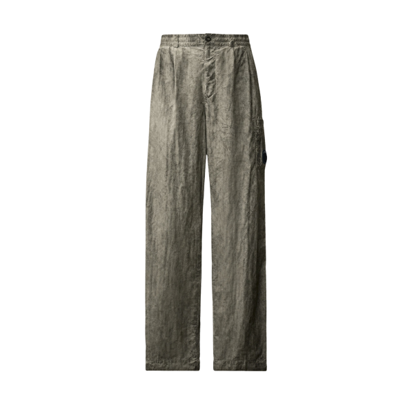 Pantalon cargo CP COMPANY Flatt nylon gris noir tie & die poche lentille