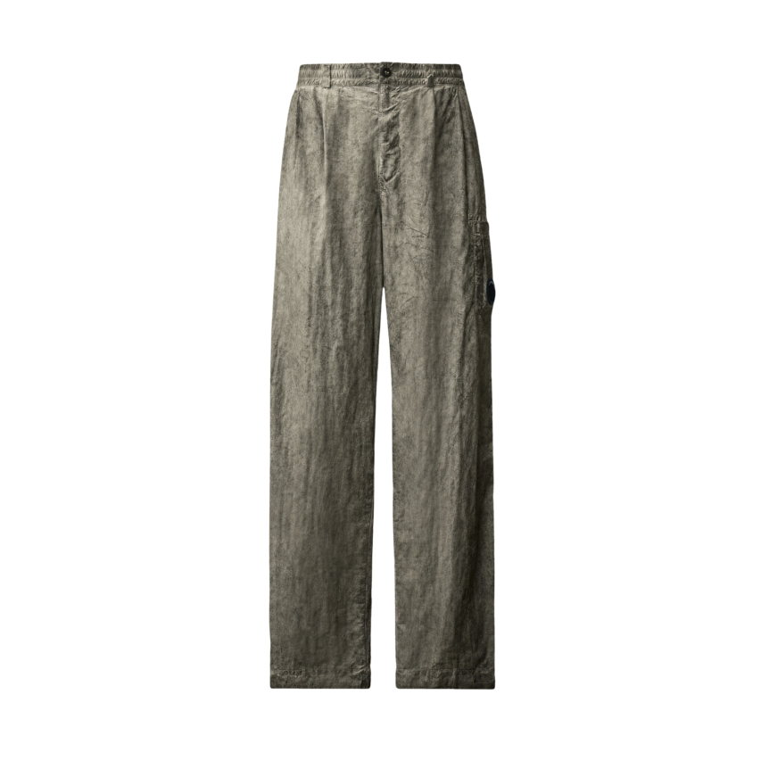 Pantalon cargo CP COMPANY Flatt nylon gris noir tie & die poche lentille