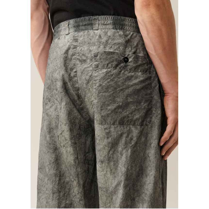 Pantalon cargo CP COMPANY Flatt nylon gris noir tie & die poche lentille