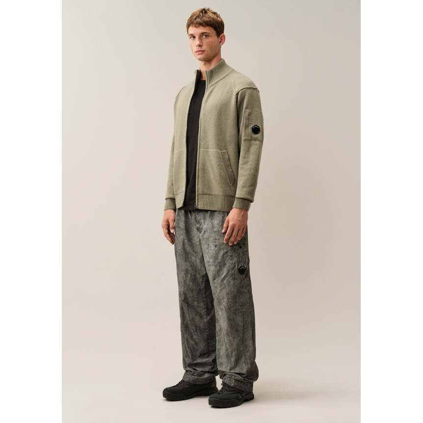 Pantalon cargo CP COMPANY Flatt nylon gris noir tie & die poche lentille
