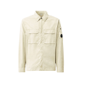 Surchemise zippée gabardine coton écru poche rabat pression lentille