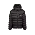 Doudoune courte à capuche Verith nylon noir poche poitrine