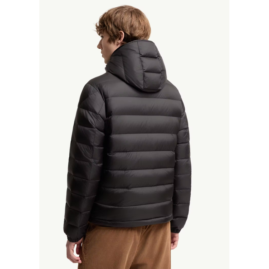 Doudoune courte à capuche MONCLER Verith nylon noir poche poitrine