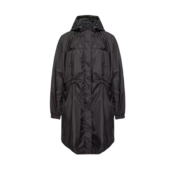 Parka longue MONCLER imperméable à capuche Expression en toile polyamide noir