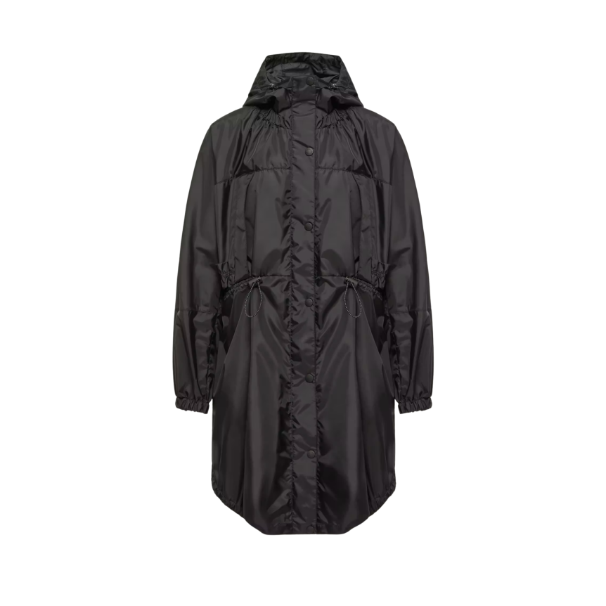 Parka longue MONCLER imperméable à capuche Expression en toile polyamide noir