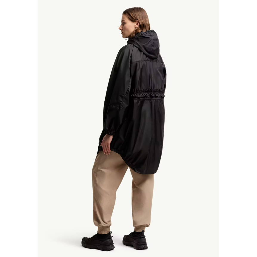 Parka longue MONCLER imperméable à capuche Expression en toile polyamide noir