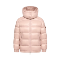 Doudoune courte à capuche Maire nylon laqué brillant rose