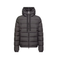 Doudoune à capuche Zeflor nylon mat noir cordon