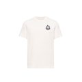 T-shirt manche courte col rond coton blanc broderie logo Smiley