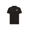 T-shirt manche courte col rond coton noir broderie logo Smiley