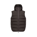 Doudoune sans manches à capuche amovible Arinella nylon mat noir