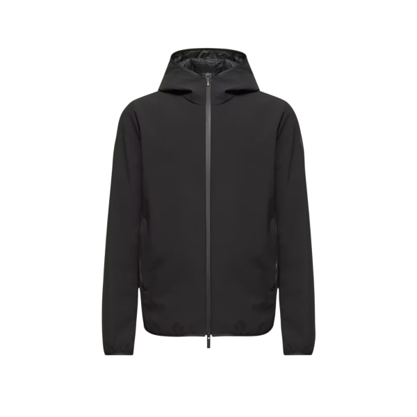 Veste coupe vent MONCLER à capuche Ciampolin nylon noir intérieur doudoune