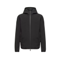 Veste coupe vent à capuche Ciampolin nylon noir intérieur doudoune