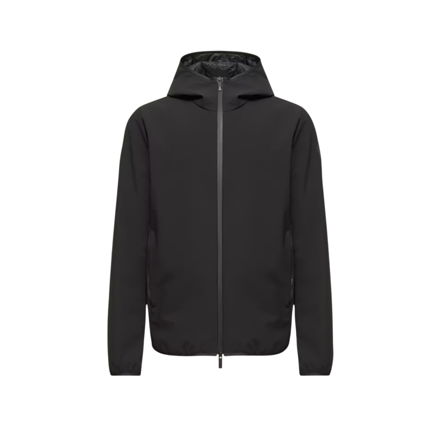 Veste coupe vent MONCLER à capuche Ciampolin nylon noir intérieur doudoune