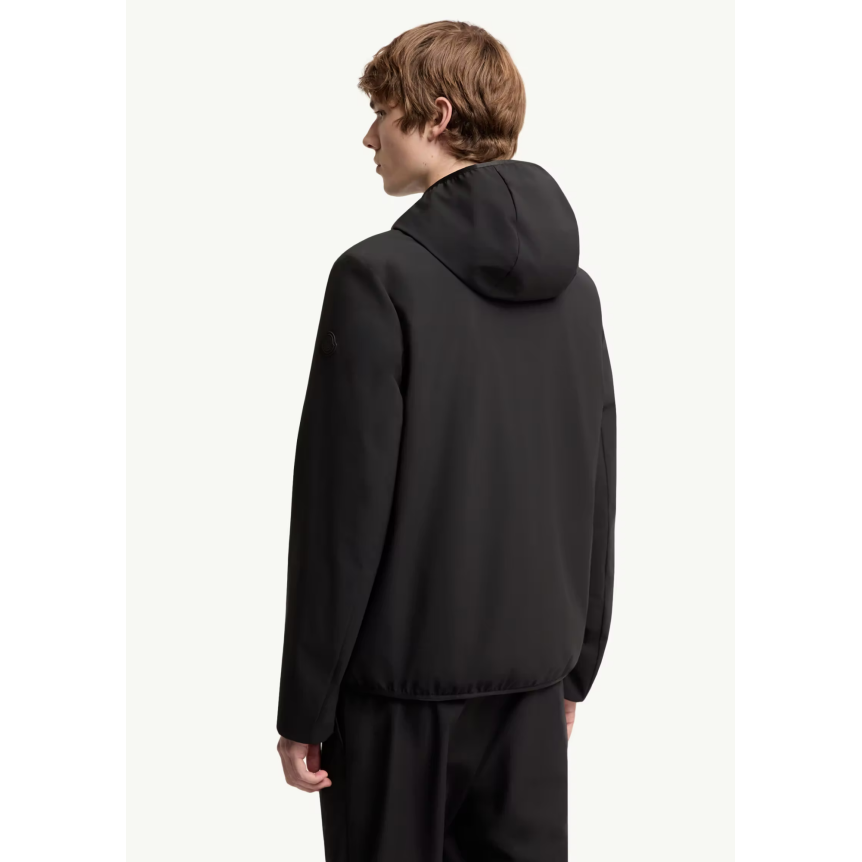 Veste coupe vent MONCLER à capuche Ciampolin nylon noir intérieur doudoune