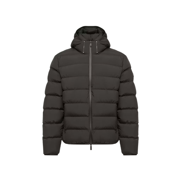 Doudoune courte MONCLER Arajoki à capuche nylon mat noir