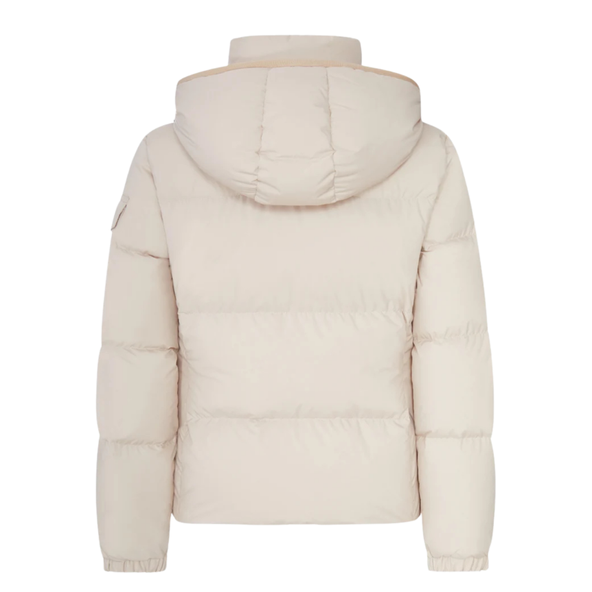 Doudoune courte à capuche MONCLER Fourmines nylon écru intérieur beige