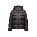 Doudoune courte à capuche Feligule nylon mat noir