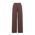 Pantalon de survêtement droit jogging en coton mélangé marron avec logo taille élastique