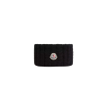 Bandeau en laine alpaga mélangé à maille torsadée noir logo