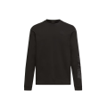 T-shirt à manche longue en jersey de coton noir logo gomme black mat