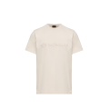 T-shirt col rond coton  beige logo éponge ton sur ton