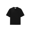 T-shirt col rond coton noir logo coeur embossé noir