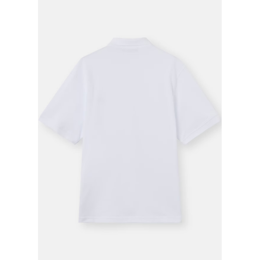 Polo STONE ISLAND manche courte en piqué de coton bio blanc broderie héritage