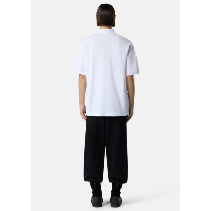 Polo STONE ISLAND manche courte en piqué de coton bio blanc broderie héritage